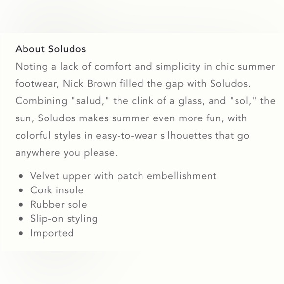 Soludos Velvet Platform Smoking Slipper Size 6.5 - Picture 10 of 10